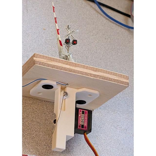 Model Railroad Signal Servo Rack/Pinion Drive 3D model thumbnail