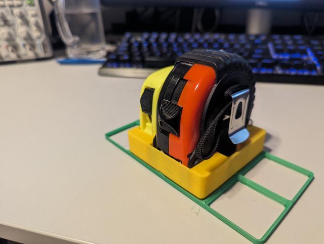 Gridfinity Harbor Freight Tape Measure Holder 3D model thumbnail