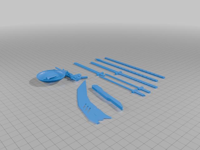 Dummy 13 weapon accessories 3D model thumbnail
