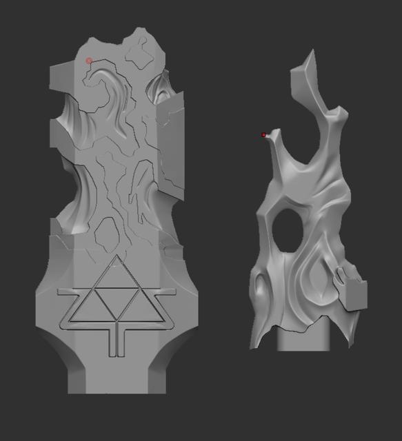 SEAMLESS JOINT Corrupted Legend of Zelda Master Sword (fullscale) 3D model thumbnail