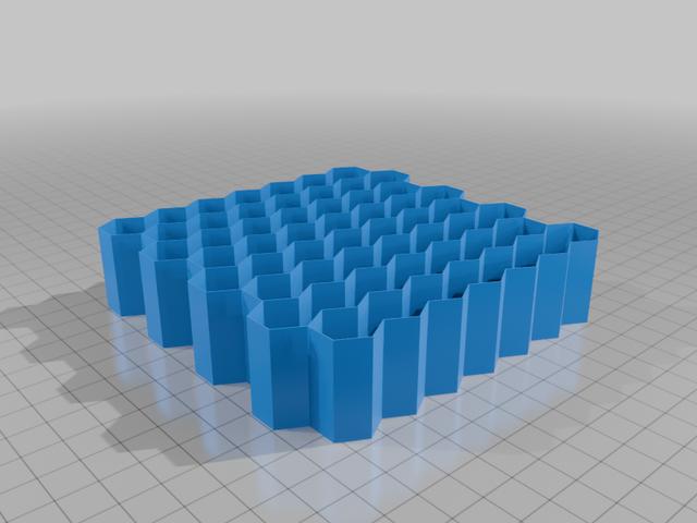 Ohuhu Hexagon Holder Grid 7x8 3D model thumbnail