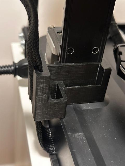 Ender V3 SE / KE Low cable mount for storage box (REMIX) 3D model thumbnail