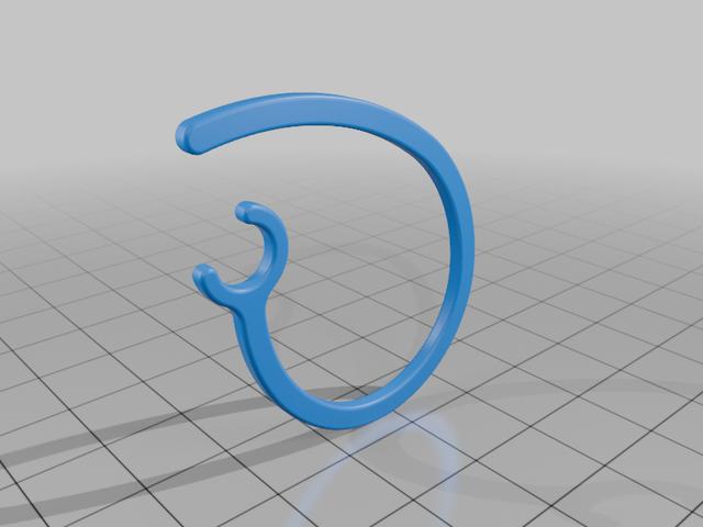 Cellularline SLEEK ear hook 3D model thumbnail