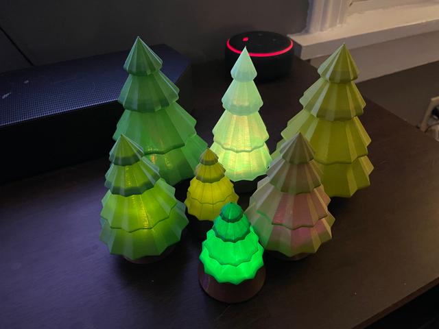 Light-up Christmas Trees for LED Tealights 3D model thumbnail