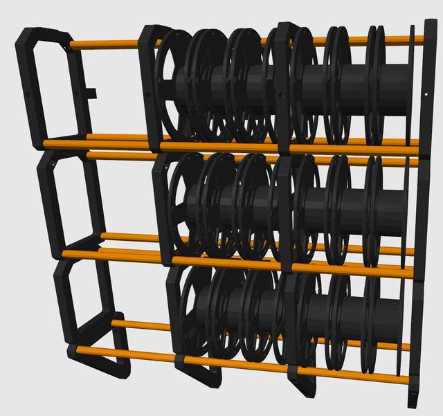 Modular Filament Storage System - Extended 3D model thumbnail