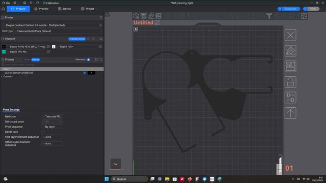 CC Fan Silencer GASKET 3D model thumbnail