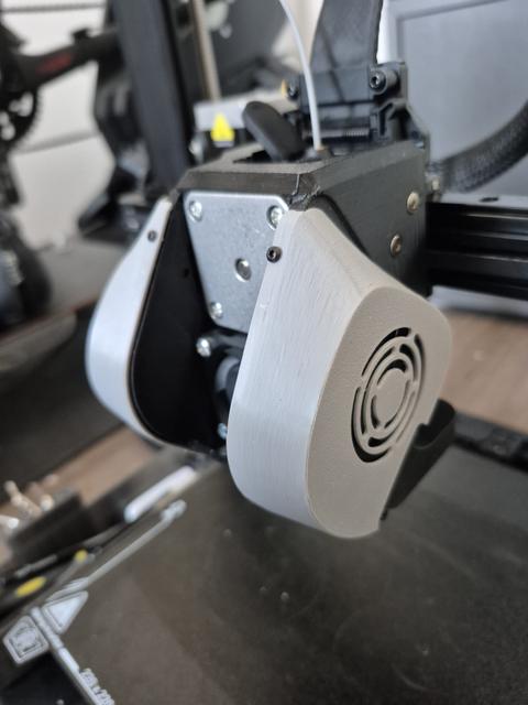 FatBurner Ender 3 V3 KE cover with fan bases combined (stronger model) 3D model thumbnail
