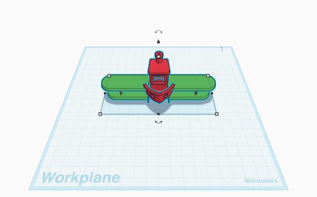 flying benchy. 3D model thumbnail