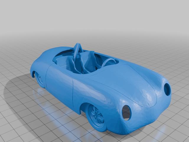 Porsche 356 outlaw 3D model thumbnail