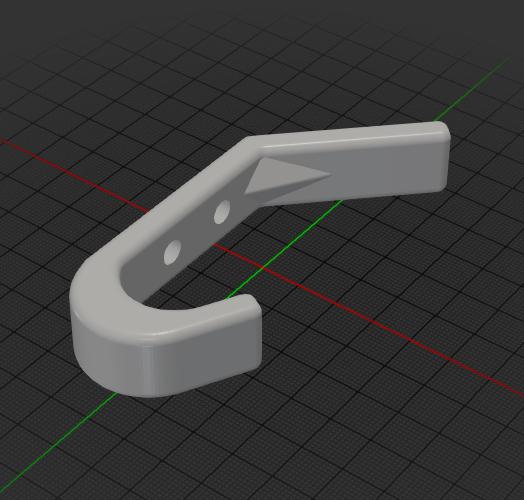 Coat hook 3D model thumbnail
