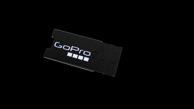 Micro SD Card Holder with GoPro Logo 3D model thumbnail