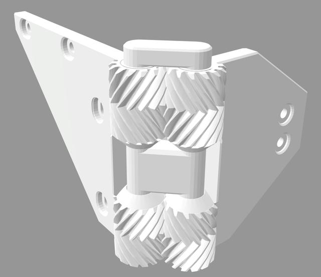 Creality K1 (Updated Version) Geared Door Hinges 3D model thumbnail