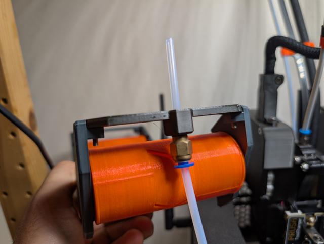 Vertical QSM-M5-6 PTFE Tube Fitting for Auto-Rewind Spool Holder for RepRack 3D model thumbnail