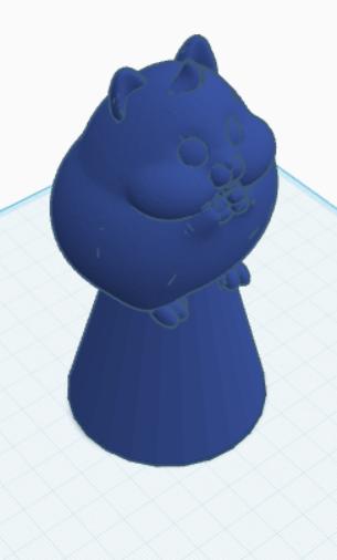 Fat Hamster Christmas Tree Topper (for mini trees ONLY) 3D model thumbnail