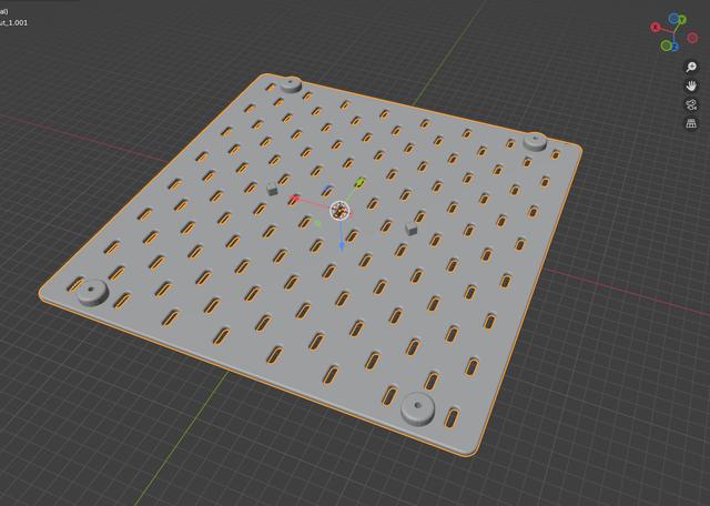 SKADIS Board 320mm x 320mm with Risers and Screw Holes 3D model thumbnail