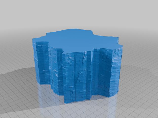 Modular Vase Mode Terrain Rocky Cliffs 3D model thumbnail