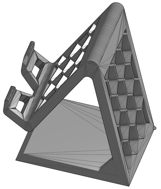 Phone Stand with Mic Ports 3D model thumbnail