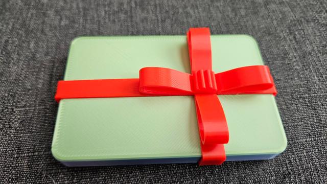 Gift Card Gift Box Bow A and B easy opening 3D model thumbnail