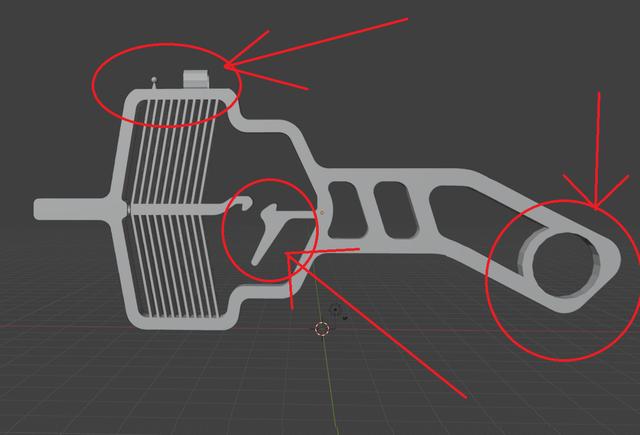 Refined shooter with scope, a place for a finger, bigger trigger 3D model thumbnail
