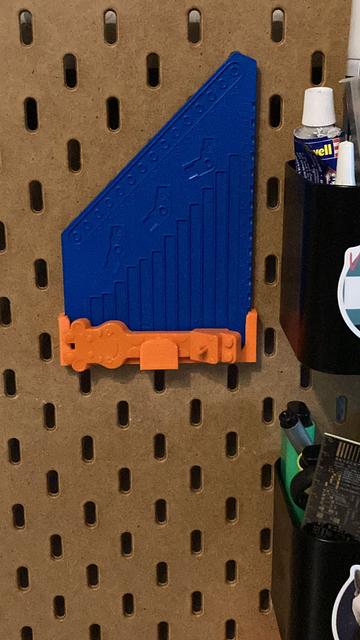 Skadis holder for brick ruler and brick separator 3D model thumbnail