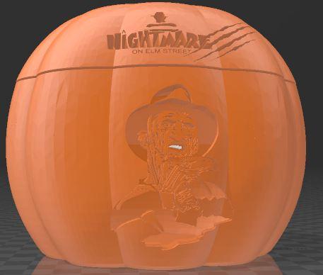 Freddy Krueger Pumpkin Container 3D model thumbnail