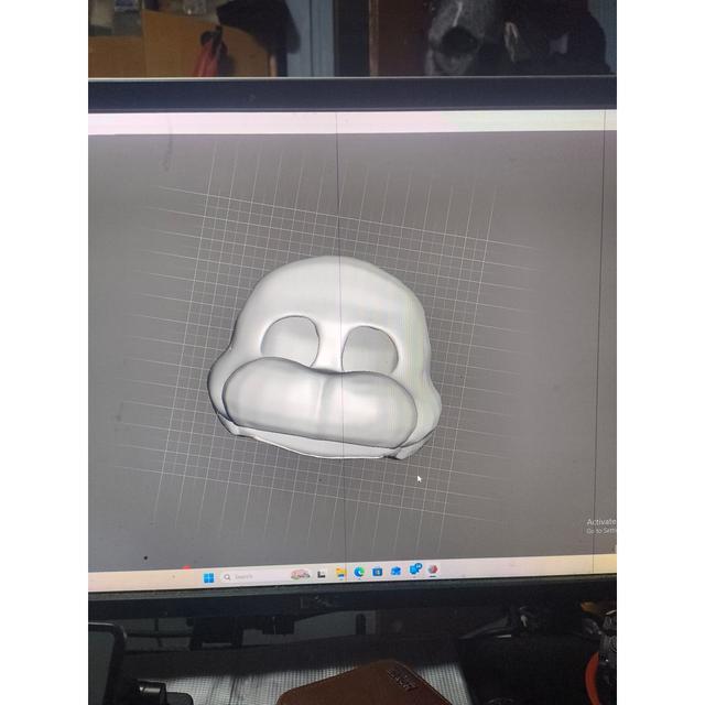 faz bear thin head shell 3D model thumbnail