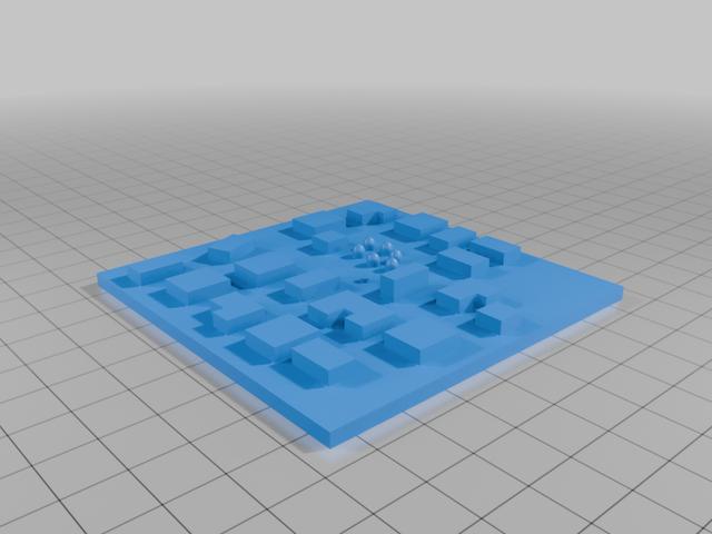 Desert Village 80mmx80mm in 2mm Scale 3D model thumbnail