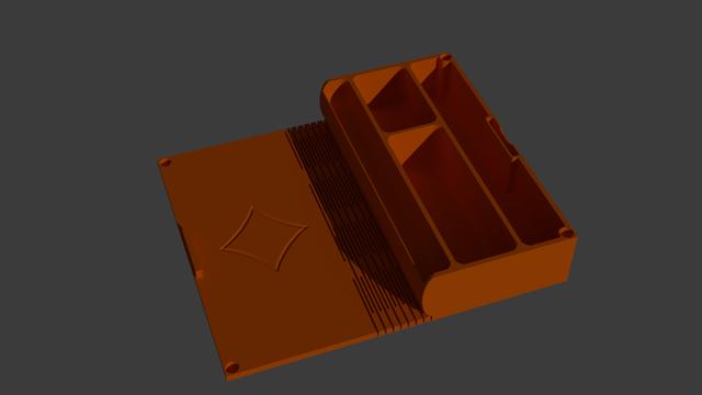 Dice Book - Magnet & Latch (both connections) 3D model thumbnail