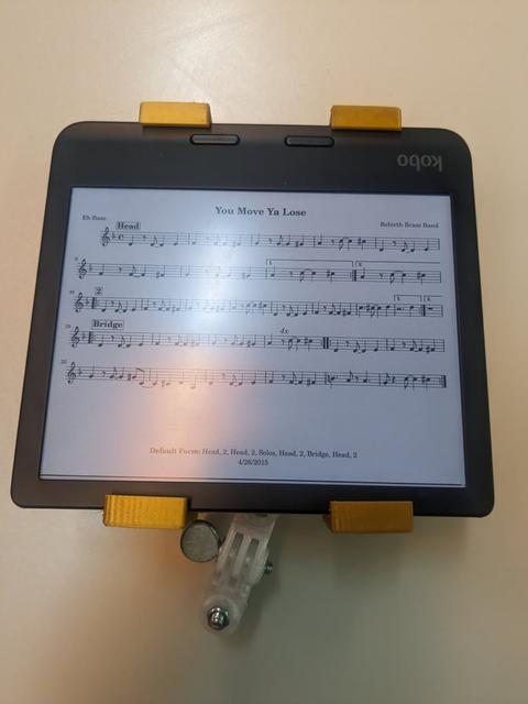 e-reader holder for GoPro-style connector 3D model thumbnail