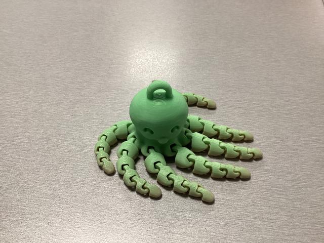Mini octopus with keychin 3D model thumbnail