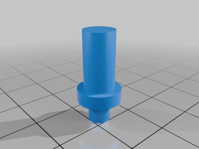 Mini Fridge lower hinge pin 3D model thumbnail
