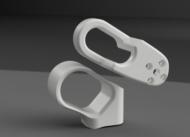 leader arm minimal handle 3D model thumbnail
