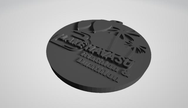 Havasu Arizona Triathlon Race Medal Award 3D model thumbnail