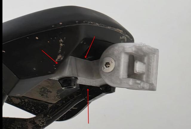Cube SI Link rear light mount 3D model thumbnail