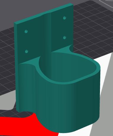 Extended M12 Dremel holder  3D model thumbnail