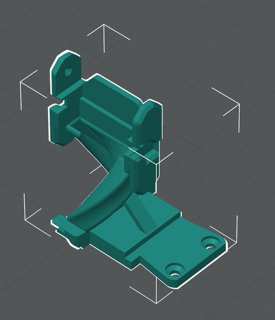 Tweaked 90Deg Cable Chain Mounts for Elegoo Neptune 4 3D model thumbnail