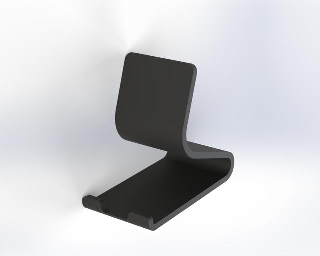 Simple Phone Stand 3D model thumbnail