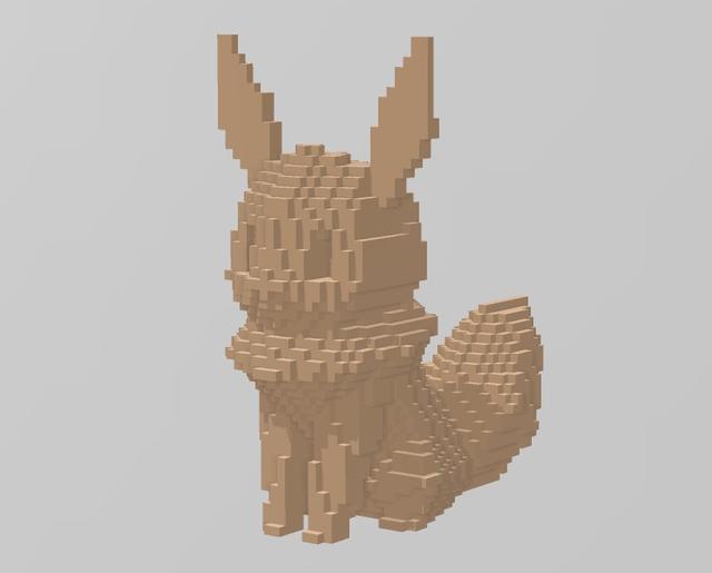 Blocky Eevee 3D model thumbnail