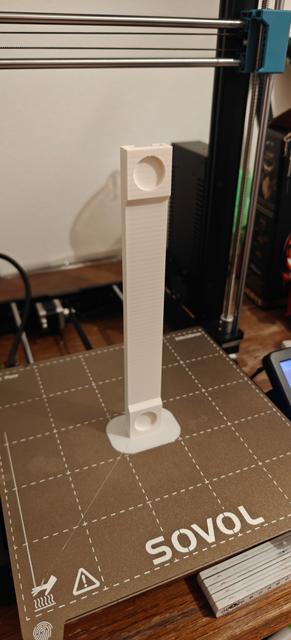 1-2 and 3-8 inch holder 290/145mm Rail No Support 3D model thumbnail