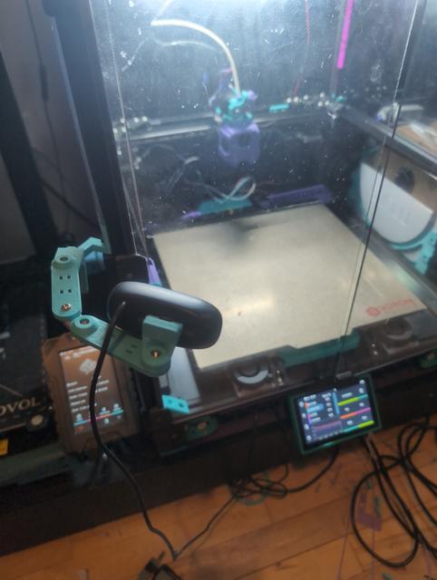 Voron Outer Chamber Adjustable C270 Webcam Mount on 2020 Extrusions 3D model thumbnail