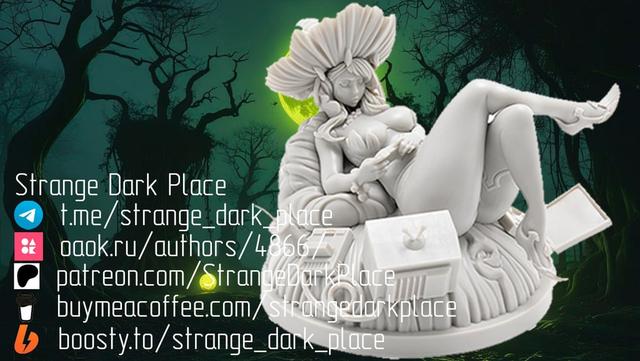 Pinup Disciple of the Witch 54mm 3D model thumbnail