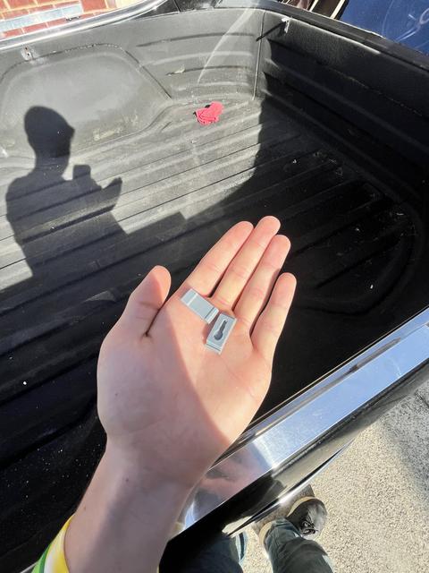 El Camino SS Upper Chrome Lining Clip 3D model thumbnail