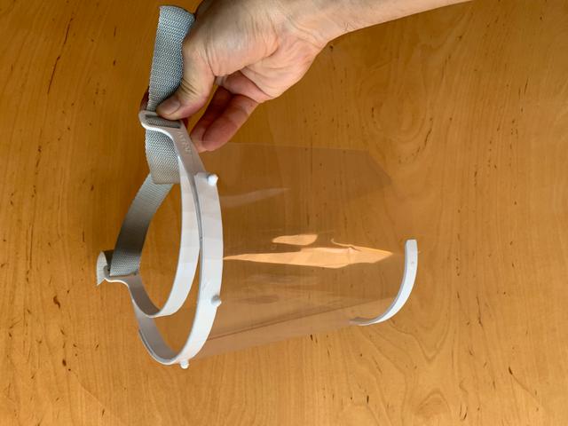 Face Shield for any stripe, low profile, fits A4 folder holes 3D model thumbnail