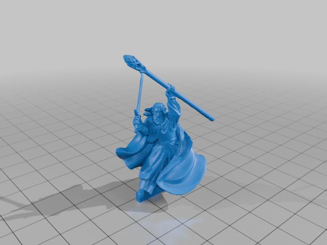 Second White Wizard 3D model thumbnail