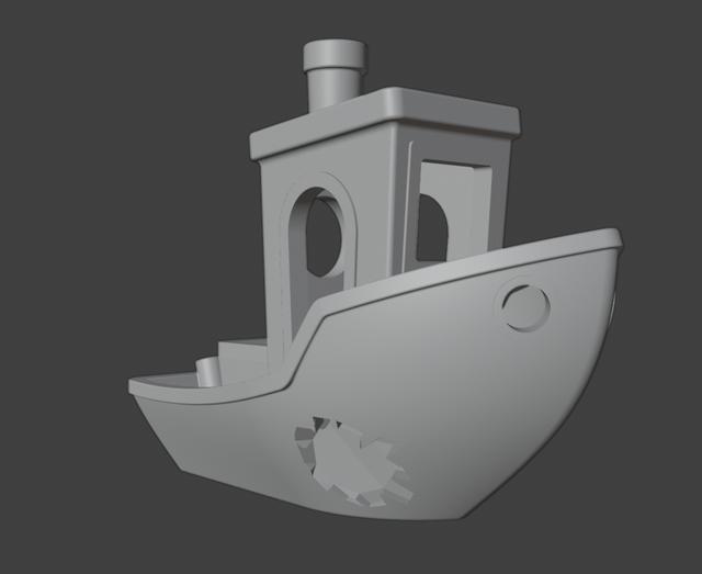 Crashed Benchy 3D model thumbnail