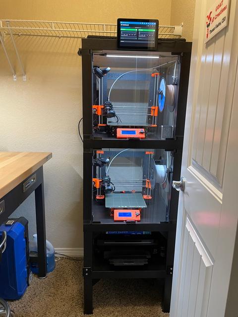 Stacked Lack Enclosure (2 enclosures and 1 shelf) 3D model thumbnail