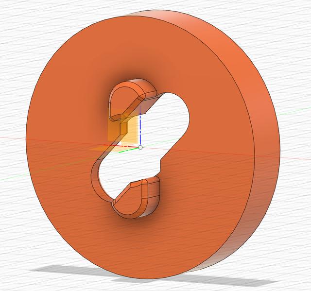 SKADIS T-Clip with added location pins 3D model thumbnail