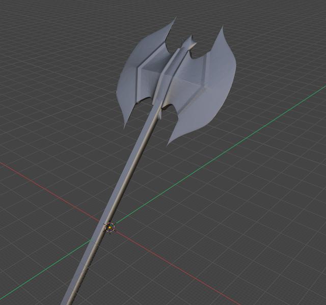 dummy 13 battle axe 3D model thumbnail