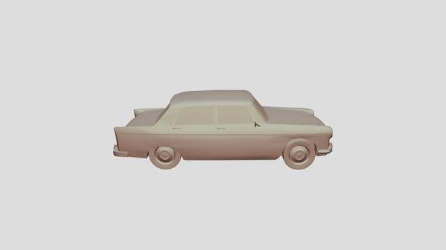 Peugeot 404 1969 scale1-75 lowpoly 3D-printing 3D model thumbnail