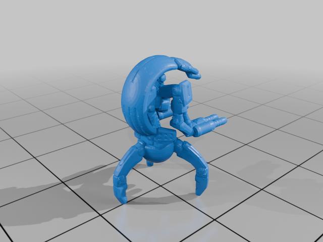 15mm Star Wars Droideka 3D model thumbnail